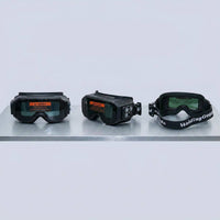 Metal-Joining Eye Visor with Elastic Strap Encircling Auto-Darkening Metal-Joining Goggles Adjustable for Metalworkers