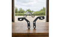 Transparent Clear Motorcycle Windshield Rounded Clamp-on Windshield Curved Clamp-on Windscreen Deflector Black Hardware