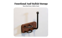Solid Wood Construction Wall Mounted Comb Holder Damage-Effortless Removal No-Drill Hair Tool Organizer Space Saving for Dorm Room, Salon