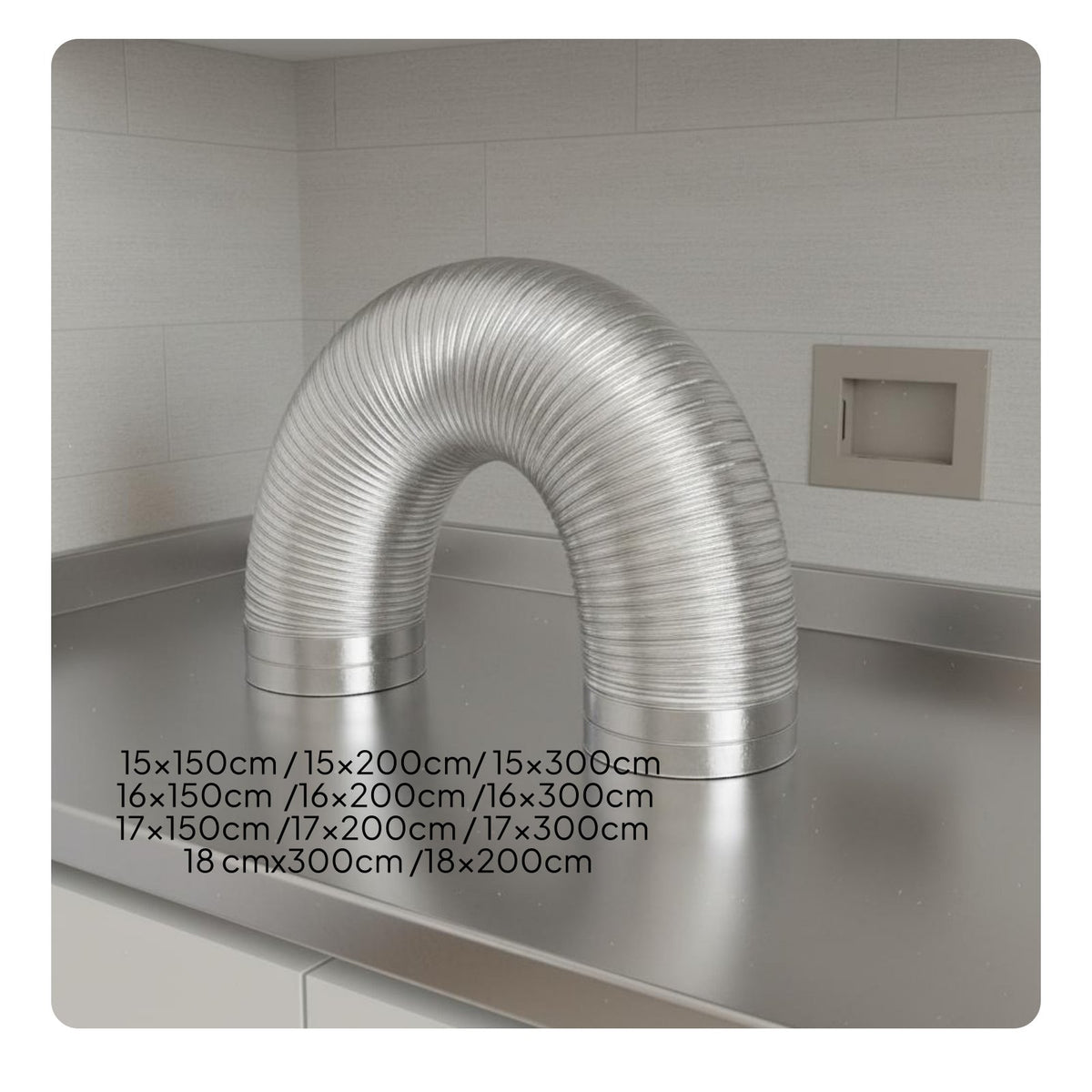 Thickened Range Hood Duct Flexible Kitchen Vent Hose Easy to Install