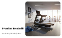 Commercial Treadmill Shock Absorption System Treadmill Quiet Motor Smart Running Machine for Athletes, Gym