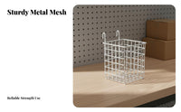 Mesh Panel Hanging Basket Multi-Functional Grid Wall Basket Space Saving Grid Panel Shelf for Shop Owners, Shopkeepers, Exhibition Booth, Office
