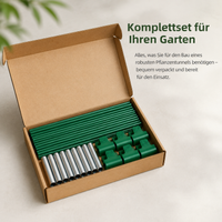 Tomato Greenhouse Fiberglass, Foil Tunnel for Raised Bed, 43cm Coated Rods, Small Greenhouse for Heat-Loving Plants