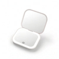 Portable Folding Travel Makeup Mirror Compact Lighted Makeup Mirror Lightweight for Desk