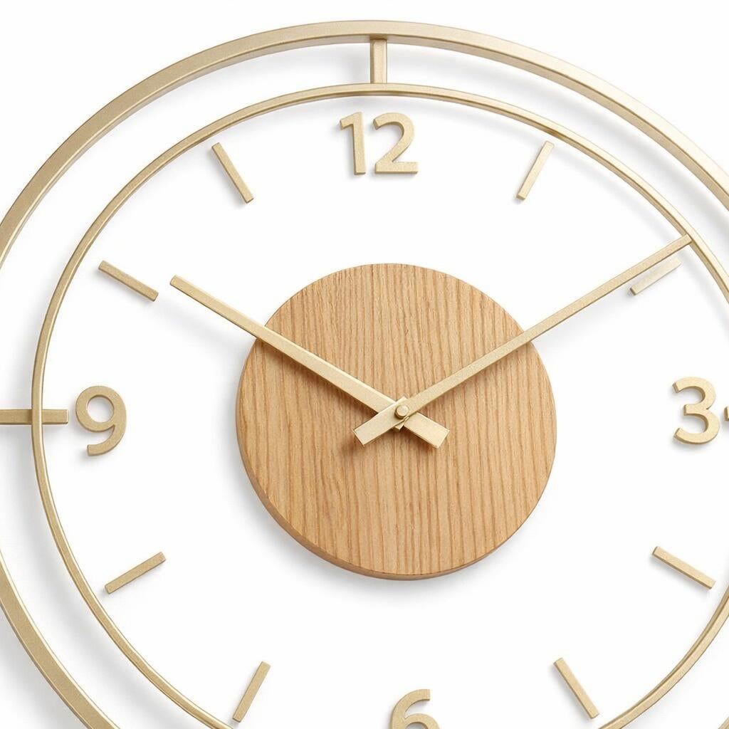 Silent Non Ticking Modern Wall Clock, Round Wall Clock for Living Room Bedroom Apartment Decor, Sweep Movement, Minimalist Design, Battery Operated