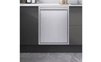 Recessed Concealed Trash Bin Space-Saving Wall-Mounted Trash Bin Stainless Steel Wastebasket Concealed for Kitchen, Cabinet, Utility Room
