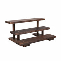 Tiered Design Perfume Organizer Rack Multi-Purpose Wooden Stepped Shelf Multifunctional for Collectors, Tea Enthusiasts, Countertop