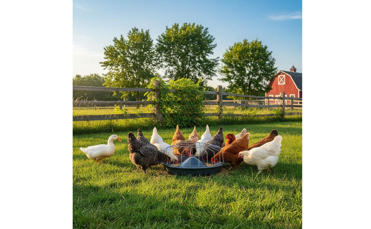 Sturdy Construction Anti-Waste Poultry Feeder Heavy-Duty Anti-Spreading Feed Basin Thickened Material for Homesteaders, Backyard, Outdoor