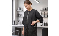Salon Coat Hair Hairdresser Smock Zip-Front for Barbers
