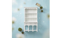 1:12 Scale Bookcase Black Metal Pulls Miniature Wooden Cabinet Trim Dollhouse Bookshelf
