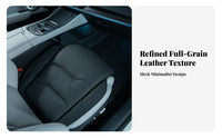 Nappa Leather Cushion Four Seasons Use Universal Pad Full Back Support Leather Driving Cushion for Commuters, Families, Long Drives