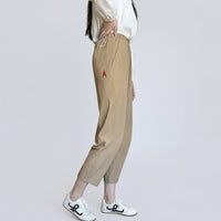 Harem Pants Women with Quick Dry Nylon Material for Summer Wear, High Waist Cropped Trousers with Straight Leg, Casual Loose Fit