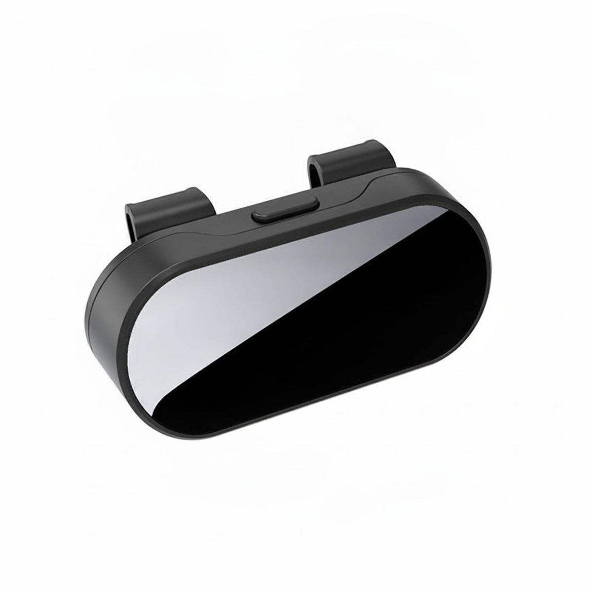 Glossy Stainless Steel Car Visor Eyeglasses Case Quick-Releaserelease Car Visor Glasses Holder Lined Snap-on Glasses Holder Slim for Drivers, Commuters