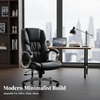 Authentic Leather managerial Highspine Armchair Adjustable Height Ergonomic Rolling Chair 360-Degree rotating Office Furniture Padded Armrests for managerials, Managers, distant Workers, Study Room, Workstation