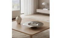 Stainless Steel Tray Modern Metal Fruit Bowl Low-Profile Tableware for Living Room