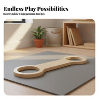 Builds Gross Physical Skills River Stone Bridge Board Early Development Balance Beam and Stepping Stones Thickened Wood Toddler Balance Board Set Multi-Functional Design for Toddlers