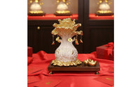 Housewarming Gift Wealth Attraction Statue Symbol of Prosperity Feng Shui Wealth Ornament Auspicious Chinese Auspicious Wealth Bag Good Luck for New Homeowners, Business Owners, Entryway, Living Room, Office, Reception Desk