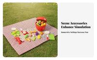 22 Pieces Realistic-Looking Play Kitchen Food Set Bright Colors Kids Kitchen Food Set Smooth for Children
