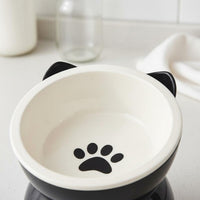 Ceramic Cat Food Bowl Detachable Design Cat Food and Water Bowl Set Easy to Clean Raised Ceramic Pet Bowl for Flat-Faced Cats, Small Dogs