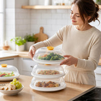 New Household Insulated Food Cover Anti-Insect Dustproof Fresh-keeping Transparent Breathable Plastic Food Tent for Kitchen Leftovers