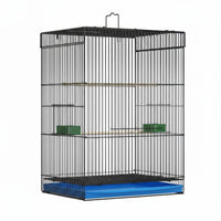 Easy to Clean Parakeet Breeding Enclosure Deep Tray Metal Bird Enclosure Extra Tall Pet Housing for Indoor
