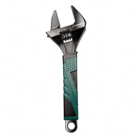 Black Nickel Finish Wide Jaw Adjustable Wrench Textured Grip Adjustable Wrench