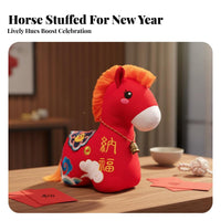 Year of the Horse Symbol Doll Good Luck Symbol Year of the Horse Stuffed Ie Blessing Souvenir Festive Atmosphere