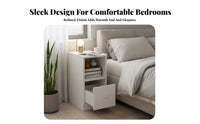 Space-Saving Slim End Table Narrow contour Nightstand Modern Design Bedroom Furniture Multitiered Shelving for Apartment Dwellers, Students, residents, Bedside, Small areas, Dorm Room