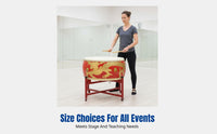 Flat Drum, Cowhide, Chinese Red, Yang Wood, For Dance, Teaching, Event, Percussion