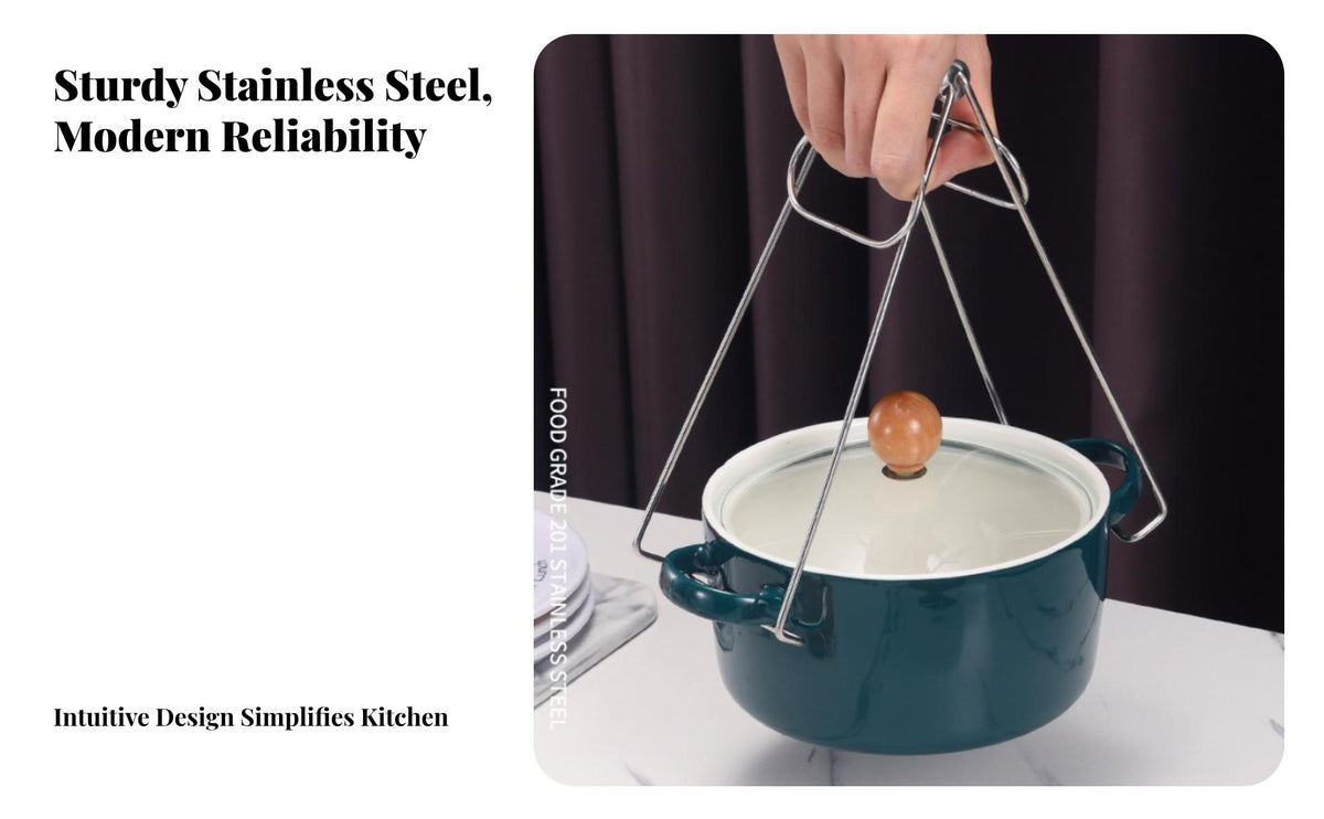 Stainless Steel Bowl Clamp Non-Non-Attracting Anti-Scald Bowl Clamp Hot Plate Grabber Gripper S Thickened Wire Stainless Steel
