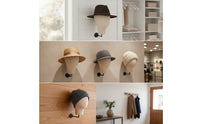Wall-Attached Mannequin Head Burlap Mannequin Head with Wall Hook Lightweight Display for Hair Stylists