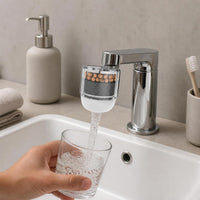 Faucet Water Filter for Kitchen and Bathroom, Portable Countertop Purifier for Home and Dorm