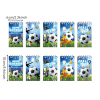 10 Pieces School Supply Soccer Mini Notebook Gift Idea Football Diary Classroom Reward for Students, Kids, Travel