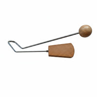 Vibraslap with Metal Frame Handheld Wooden Vibraslap Rhythmic Hand Percussion for Artists, Students, Studio, Music Lessons, Classroom