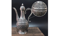 Antique Style Beverage Pot Decorative Pot with Domed Lid Ornate Vessel for Decorators, Living Room, Shelf Display