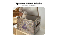 Foldable material container fastener closure Organizer Box cleanable for Students, Families