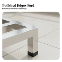Multi-Purpose Heavy-Duty Riser Stand Rust-Proof Support Frame Long-Lasting Construction Storage Rack Brushed Finish for Homeowners, Gardeners, Restaurant Personnel, Balcony, Kitchen, Garage, Warehouse