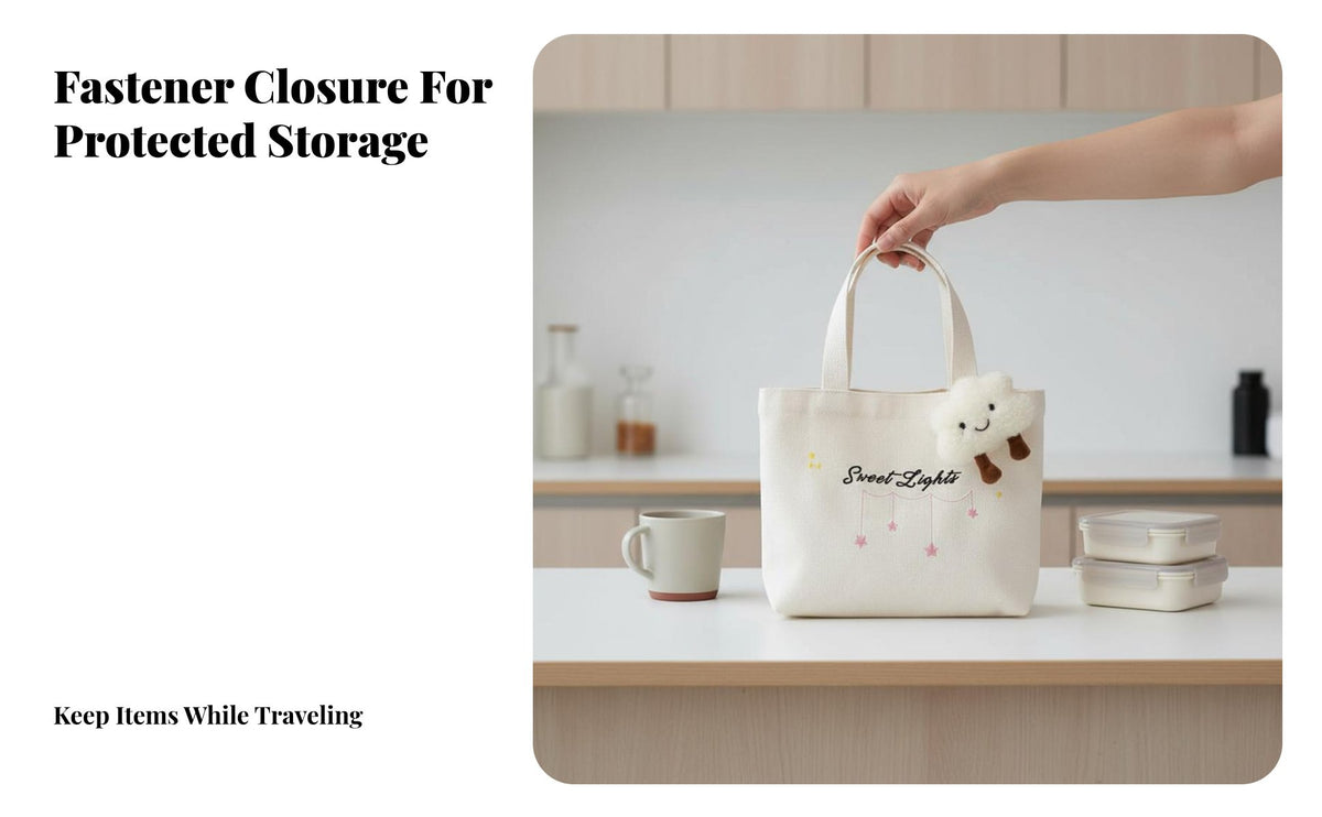 closure Small closureed Canvas Handbag informal and design Lunch Pouch Lightweight Tote Bag long-lasting for Office Workers, Professionals, everyday Use, School, Shopping, Travel