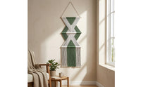 Cotton Tapestry with Fringe Textured Macrame Wall Hanging Wall Hanging Tapestry Bohemian Handmade for Living Room, Bedroom