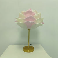 Floral Table Lamp with Rose Shade Gold Rose Lamp Decorative Elegant for Bedroom, Wedding