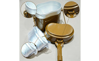 Aluminum Metal Lunch Box Retro Lunch Box with Handle Portable Metal Lunchbox Sturdy for Picnics