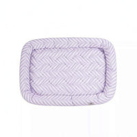 Violet Pet Cooling Mat Quilted Cooling Bed Mat Raised Border Rounded Corners for Dogs, Cats, Floor