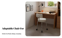 With casters Armless Caster Chair Multi-Purpose Armless Rolling Chair 360-Degree rotate Indoor Seating Lowsupport for Students, Office Workers, Adults, Dormitory, Study Room, Bedroom, Small Spaces