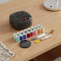 16 Color Threads Sewing Case Two-Layer Storage Portable Sewing Box Complete Tools Needle and Thread Set Transparent Lid for Students, Beginners, Dorm Room, Travel, Home
