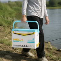 Waterproof Fishing Tackle Box, 26L Polymer Fishing Box with Latch, Portable for Carp Anglers & Terminal Tackle