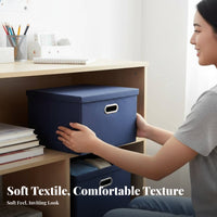 Lidded textile Box With Lid Foldable textile Container particlesProfor Dorm Room