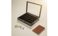 Black Walnut Wood Eyewear Organizer Vintage Design 8-Compartment Glasses Display Box 8-Compartment Glasses Storage Box Soft
