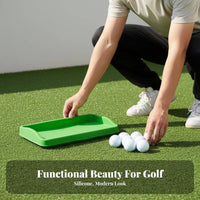 Large Capacity Silicone Golf Ball Box Long-Lasting Golf Practice Ball Holder Flexible for Golfers, Beginners, Backyard