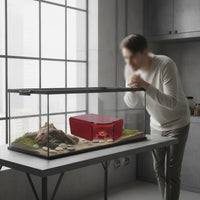 Translucent Reptile Hiding Shelter Acrylic Terrarium Visual Hide Smooth Hideout Sturdy for Gecko