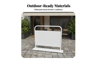 Weather Resistant Freestanding Advertising Barrier Heavy Duty Base Floor Standing Logo Display Stand Easy Assembly Canvas Panel Partition Fence Multi-Functional for Cafe Owners, Restaurant Managers, Event Planners, Sidewalks, Storefronts, Patios, Lobbies